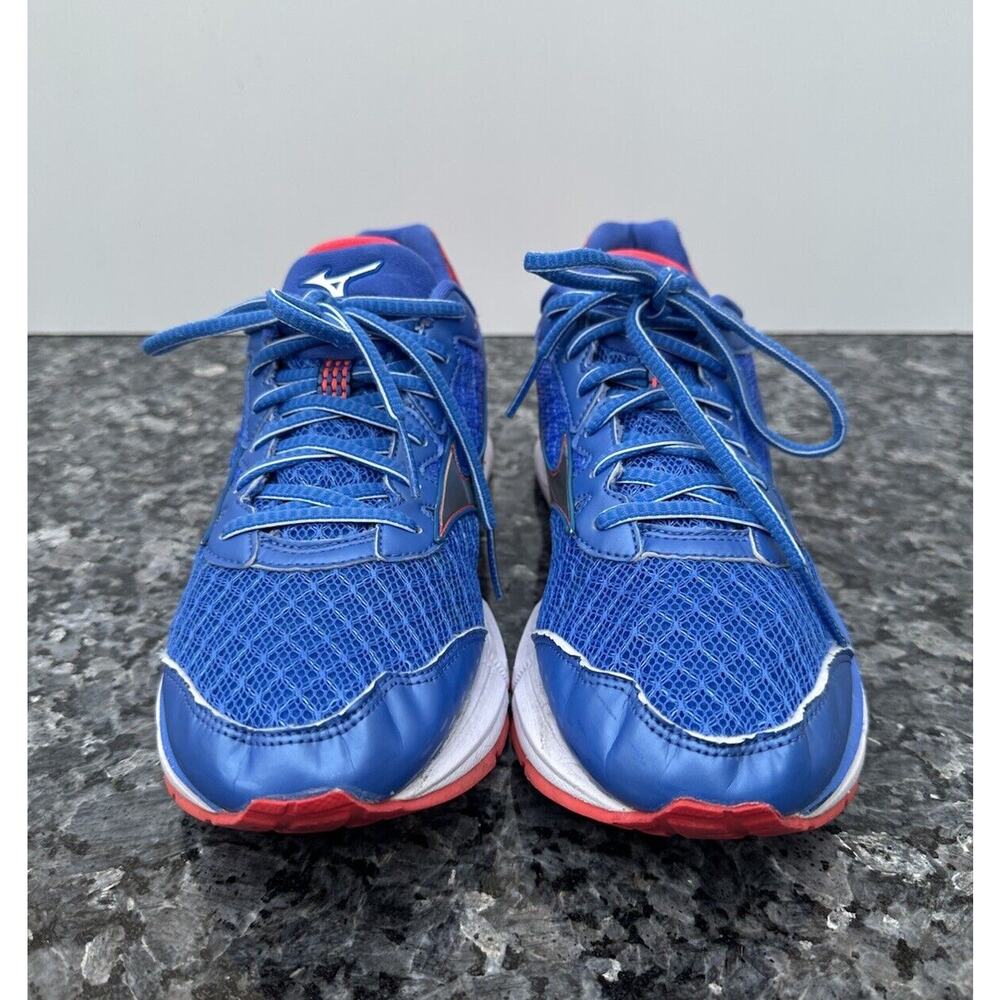 Mizuno Wave Rider 19 Blue Red Running Shoes Women’s Size 10 - Picture 3 of 9